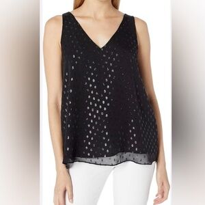 NWOT Lilly Pulitzer Florin Black Silk Top, Small, NWOT